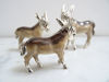 Picture of série de 3 petits anes miniatures en argent emaillés